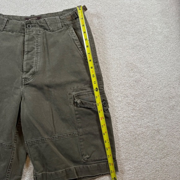 Abercrombie & Fitch Men Cargo Shorts Green Size 30 Button Fly Corduroy Belted - Picture 7 of 8